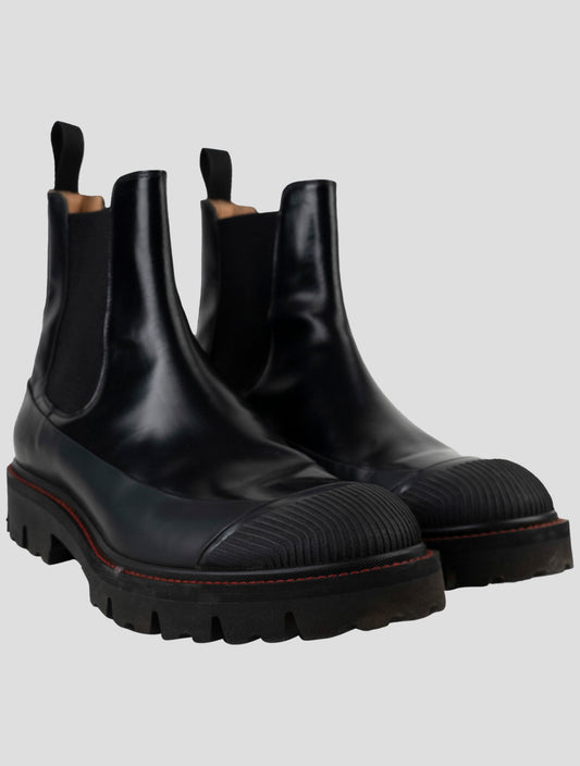 Kiton Black Leather Boots