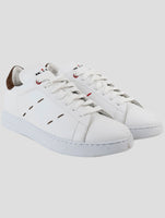Kiton White Leather Sneakers