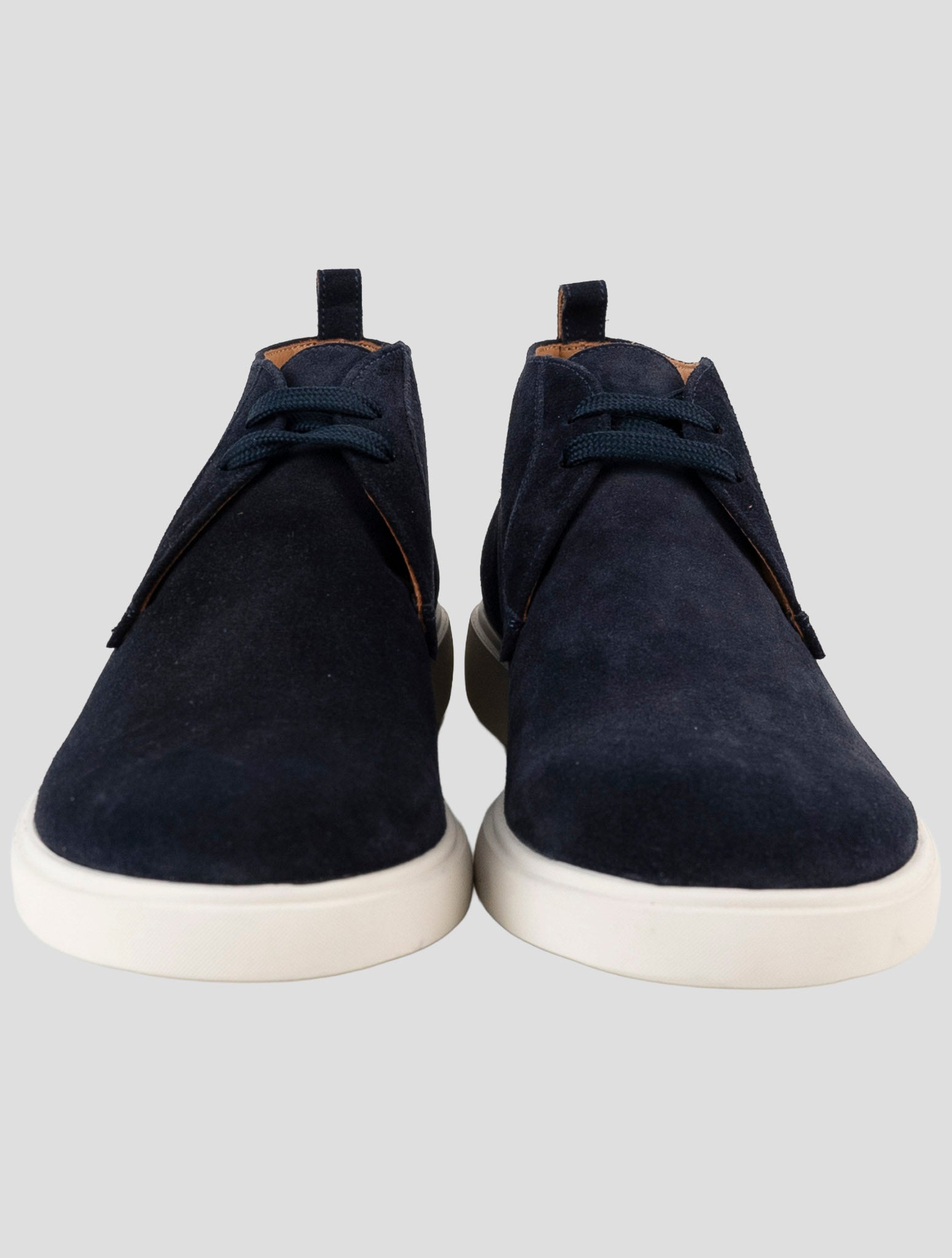 Kiton Blue Leather Suede Sneakers