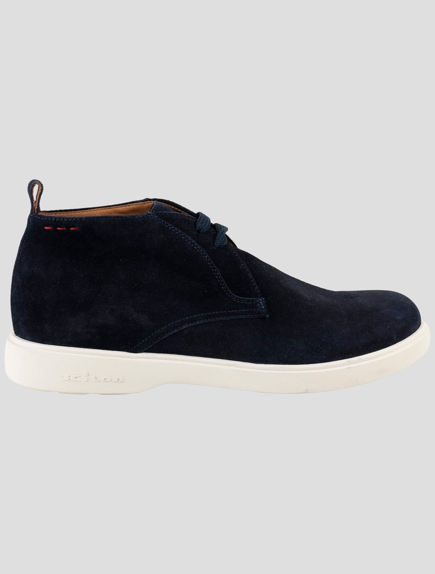 Kiton Blue Leather Suede Sneakers