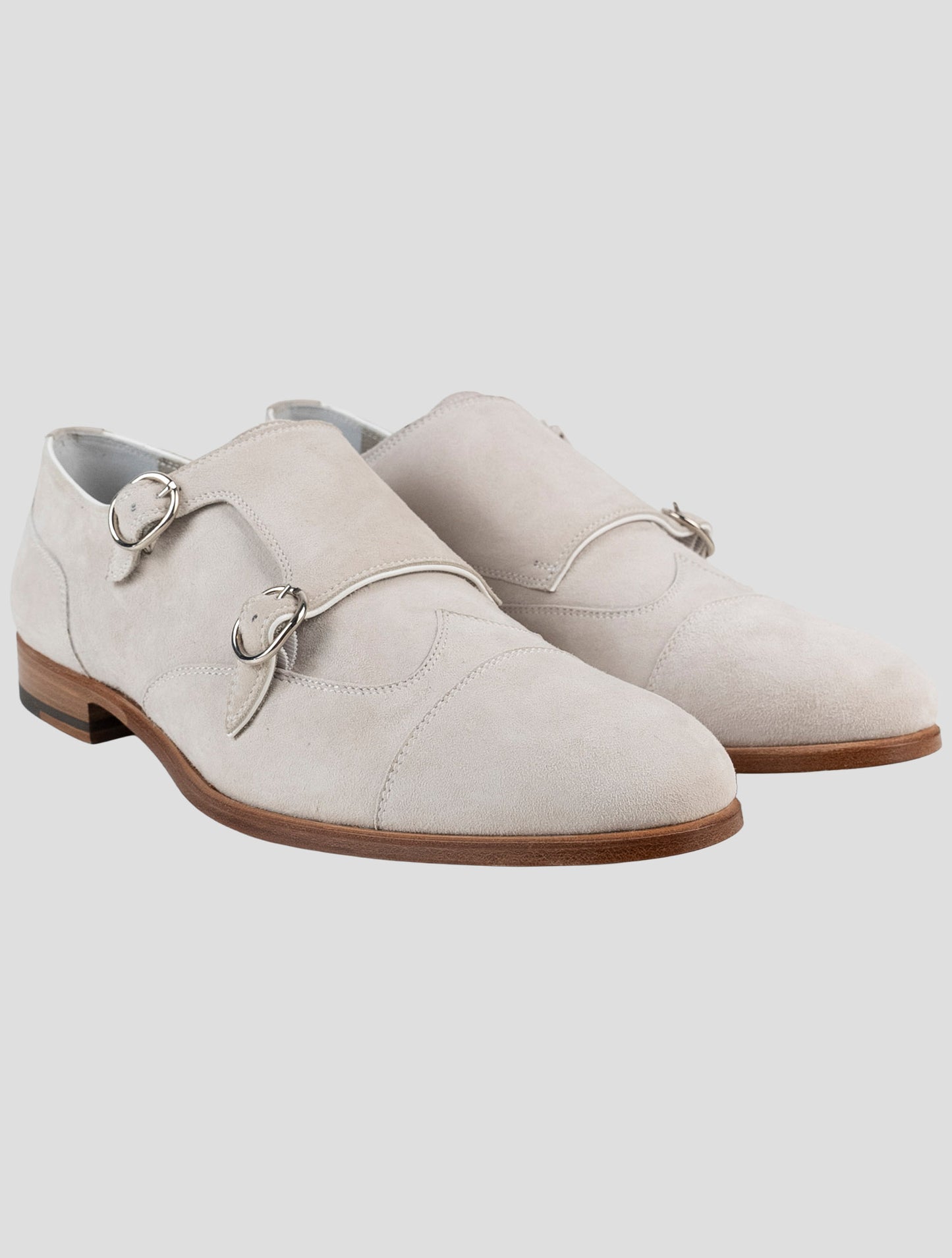 Kiton Beige Leather Suede Loafers