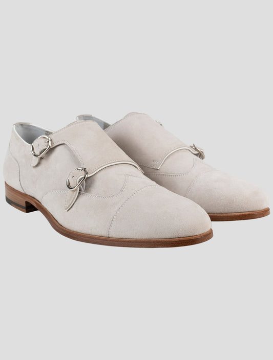 Kiton Beige Leather Suede Loafers