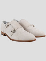 Kiton Beige Leather Suede Loafers