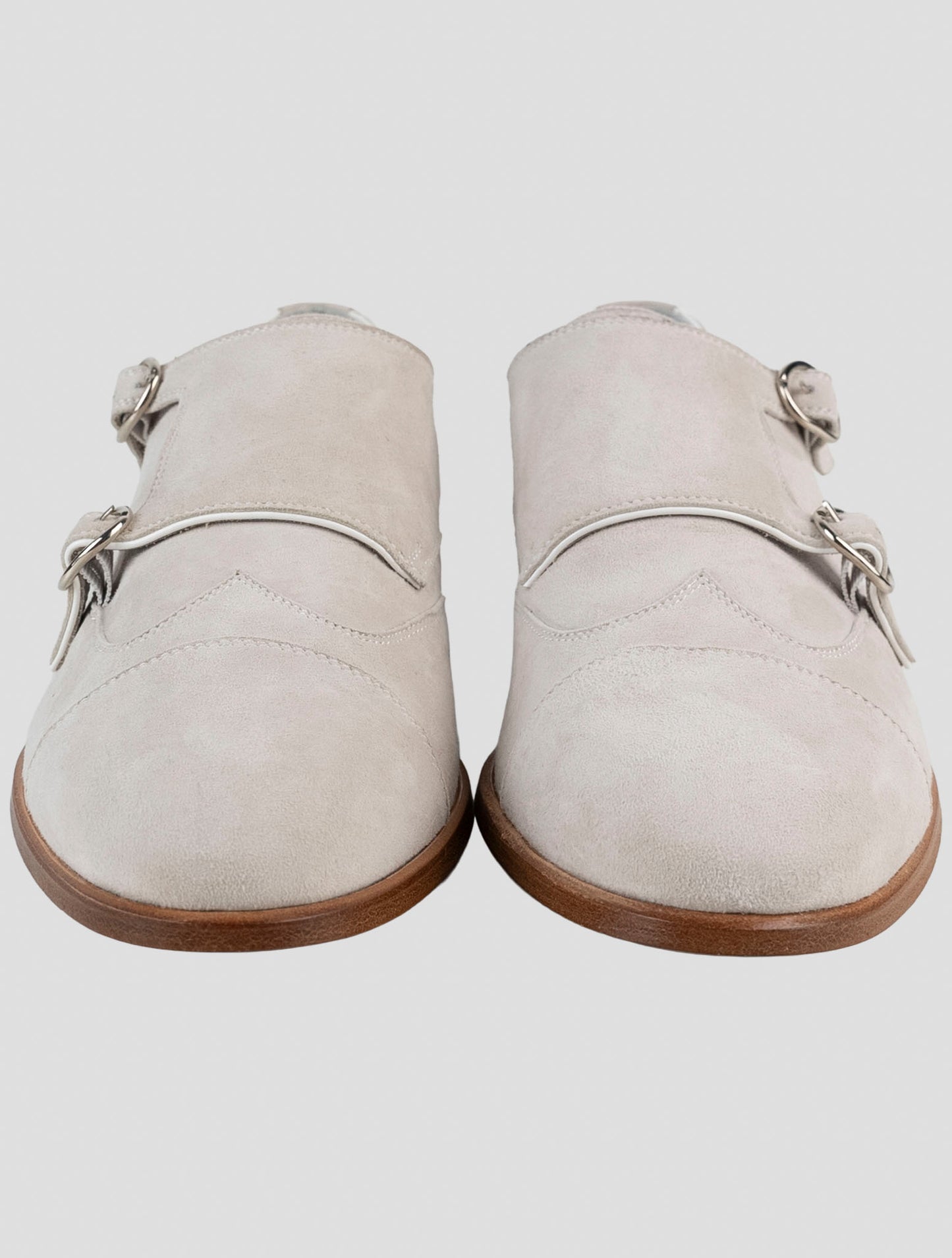 Kiton Beige Leather Suede Loafers