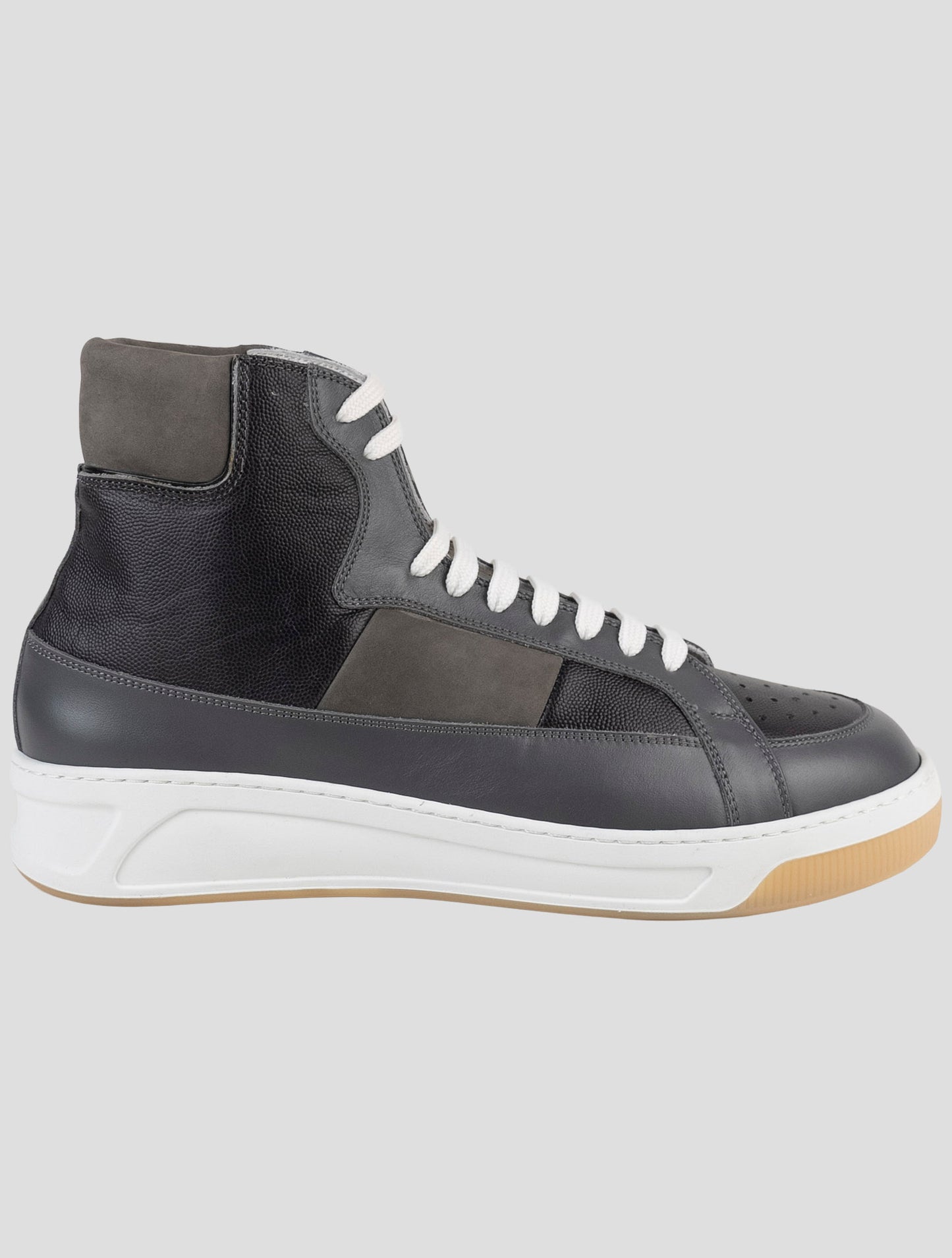 Kiton Gray Leather Boots