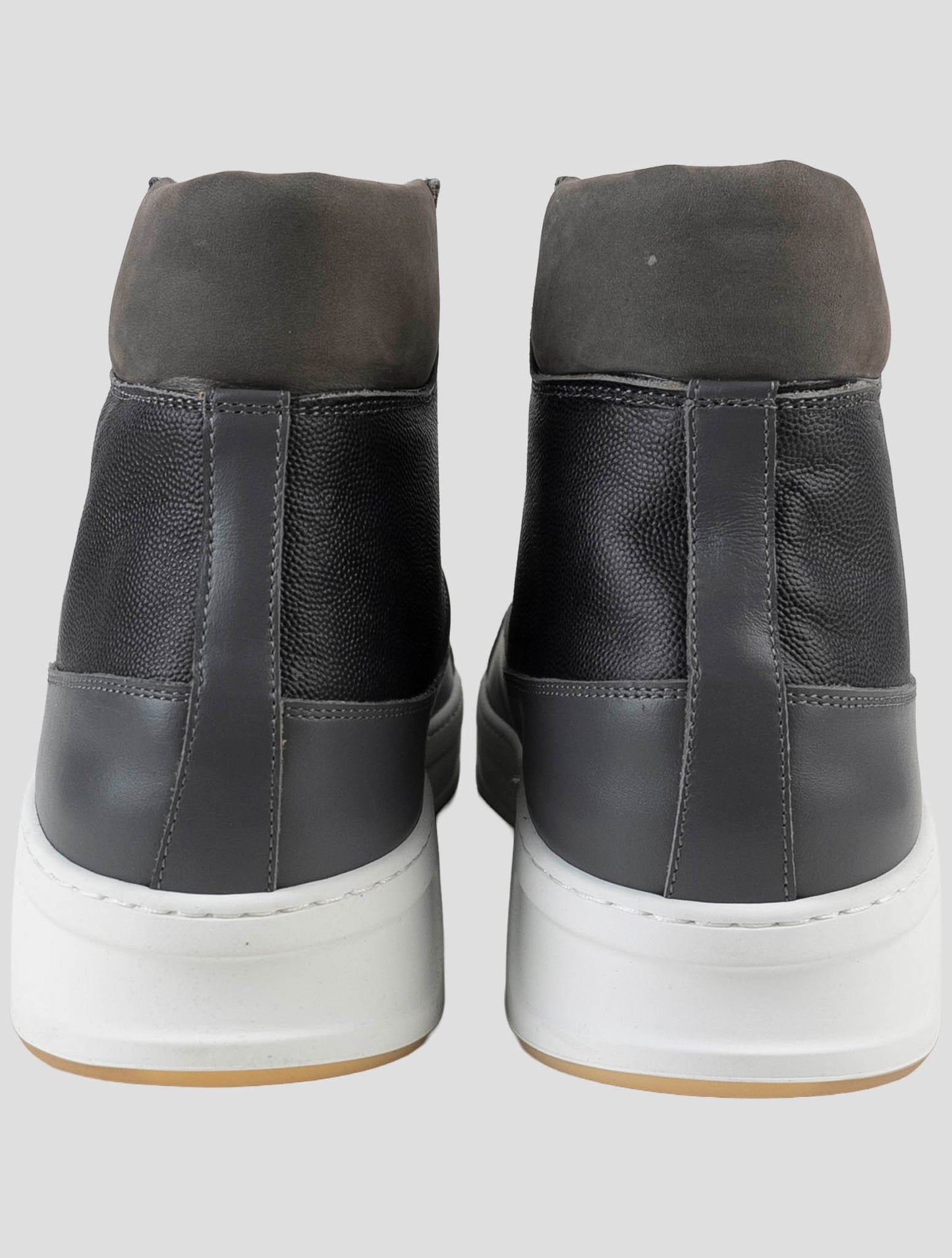 Kiton Gray Leather Boots