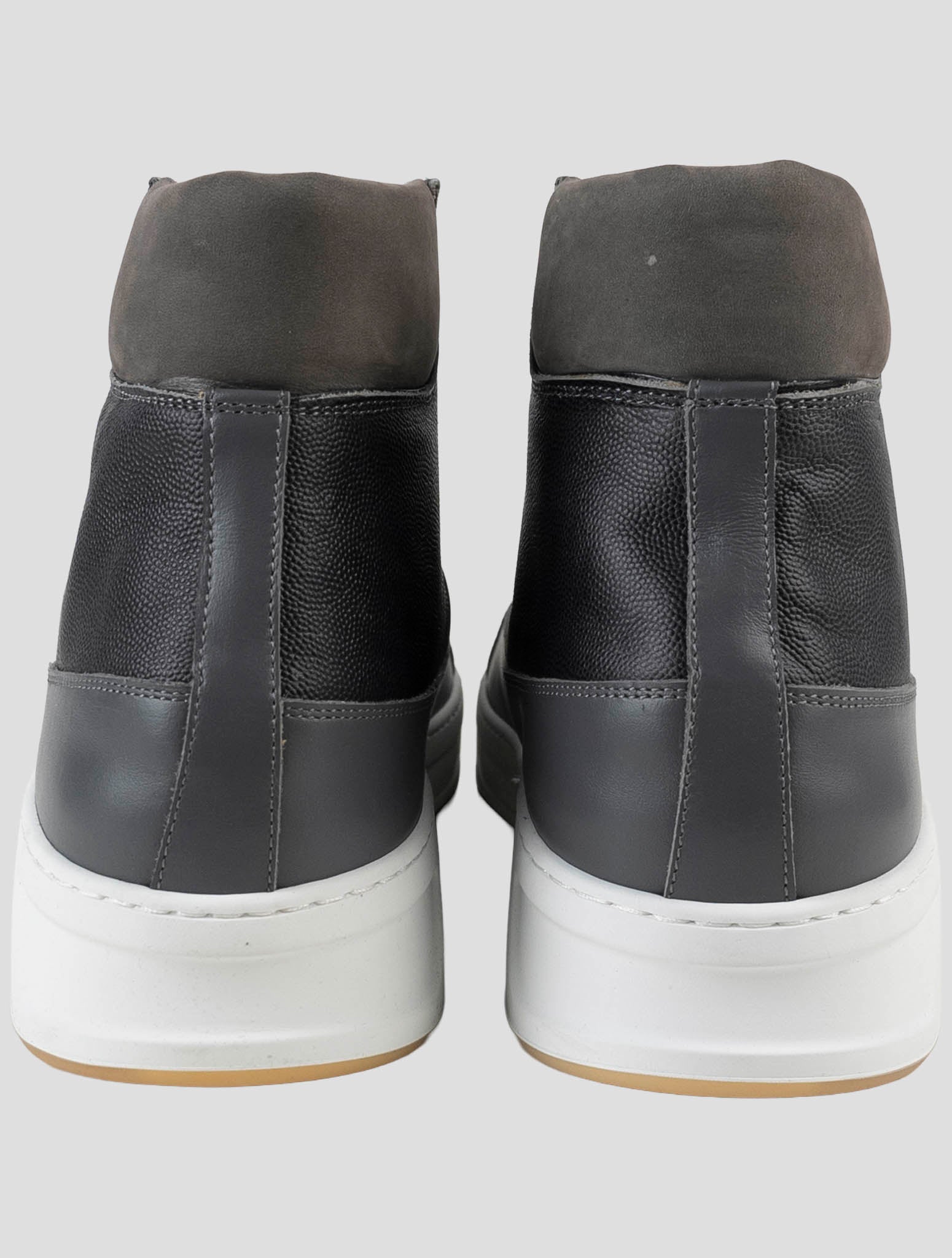 Kiton Gray Leather Boots