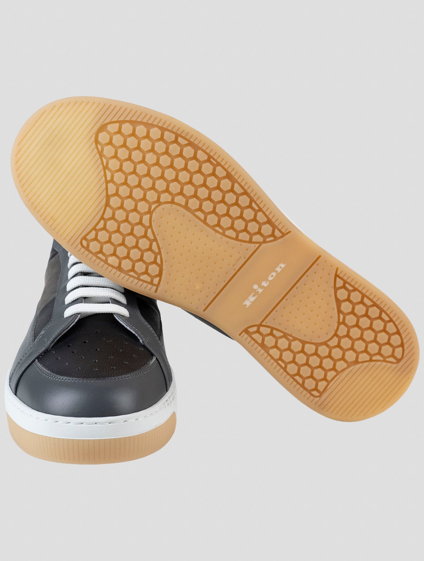 Kiton Gray Leather Boots