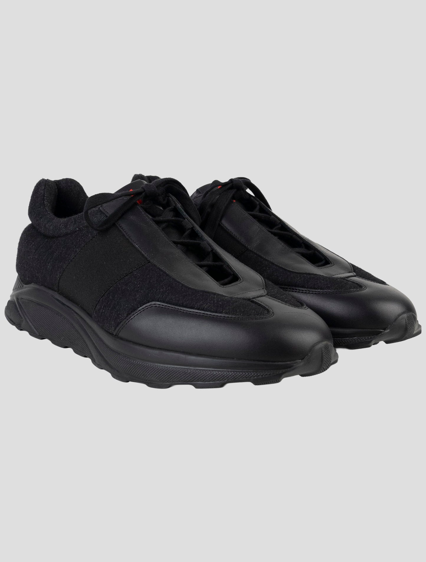 Kiton Black Cashmere Pl Sneakers