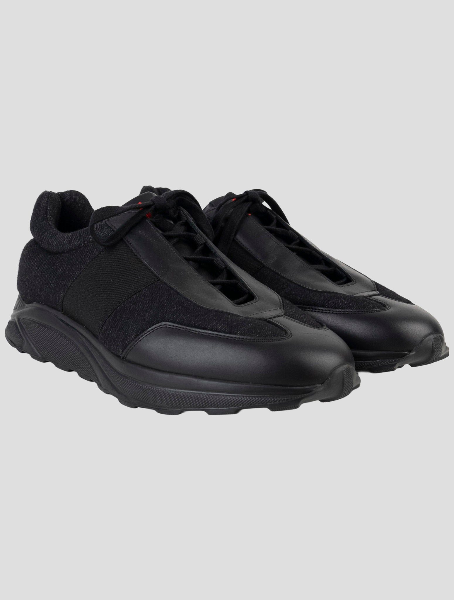 Kiton Black Cashmere Pl Sneakers