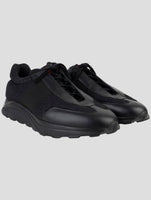 Kiton Black Cashmere Pl Sneakers