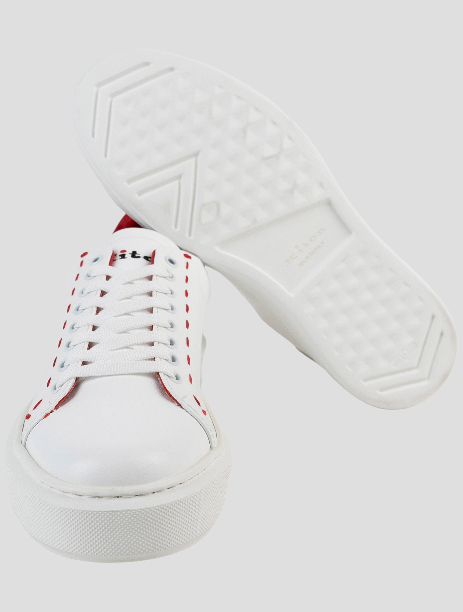 Kiton White Leather Sneakers