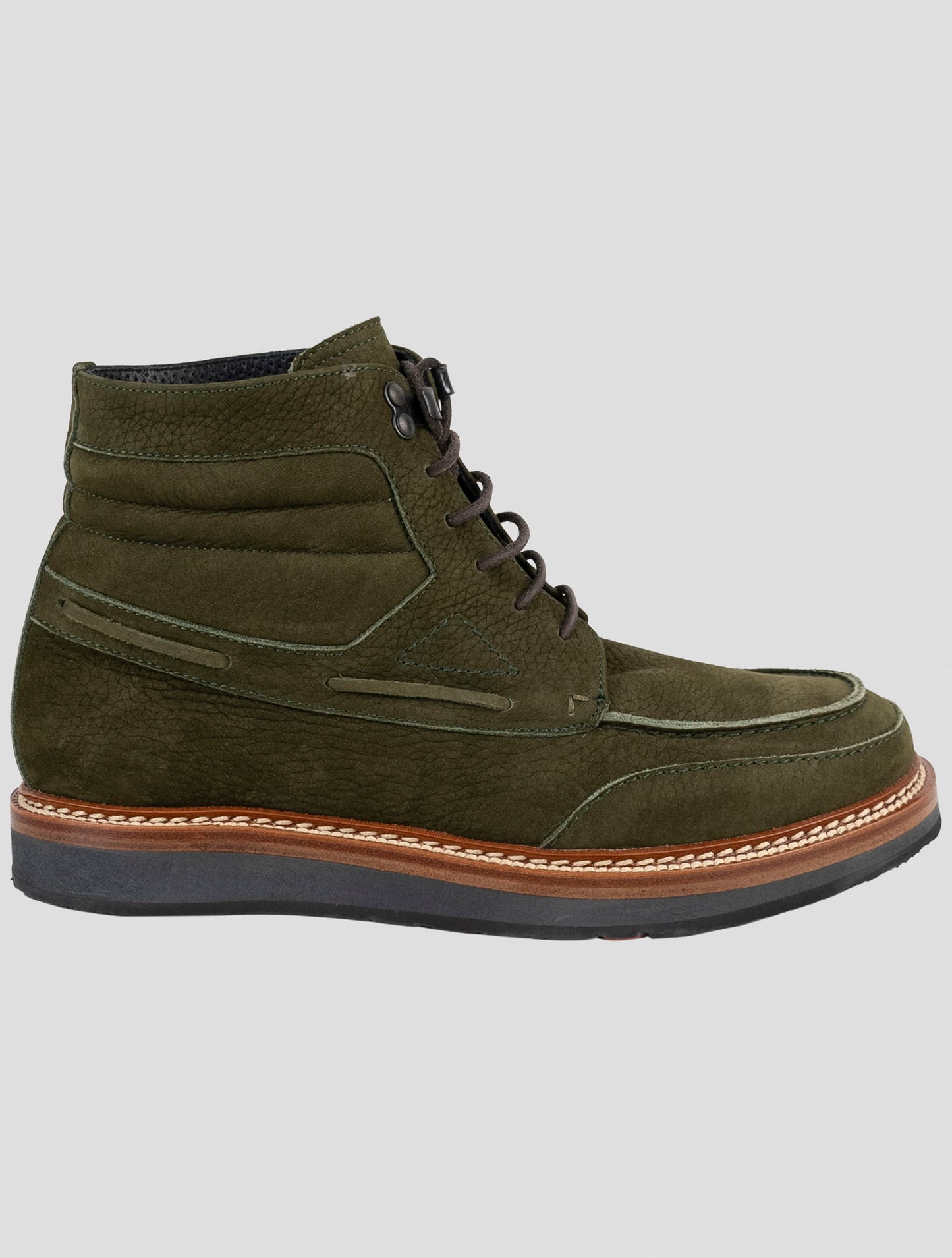 Kiton Green Leather Suede Boots