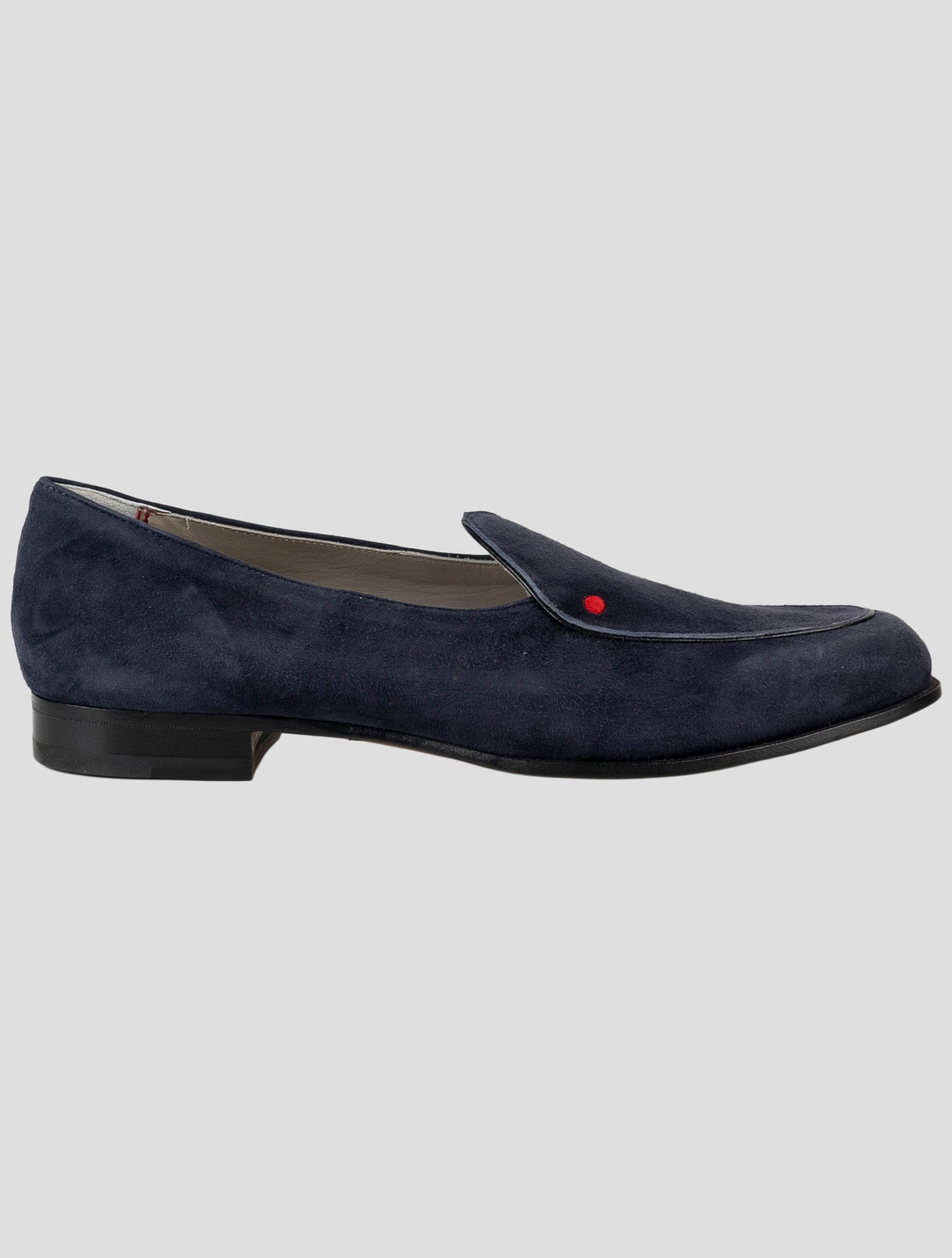 Kiton Blue Leather Suede Loafers