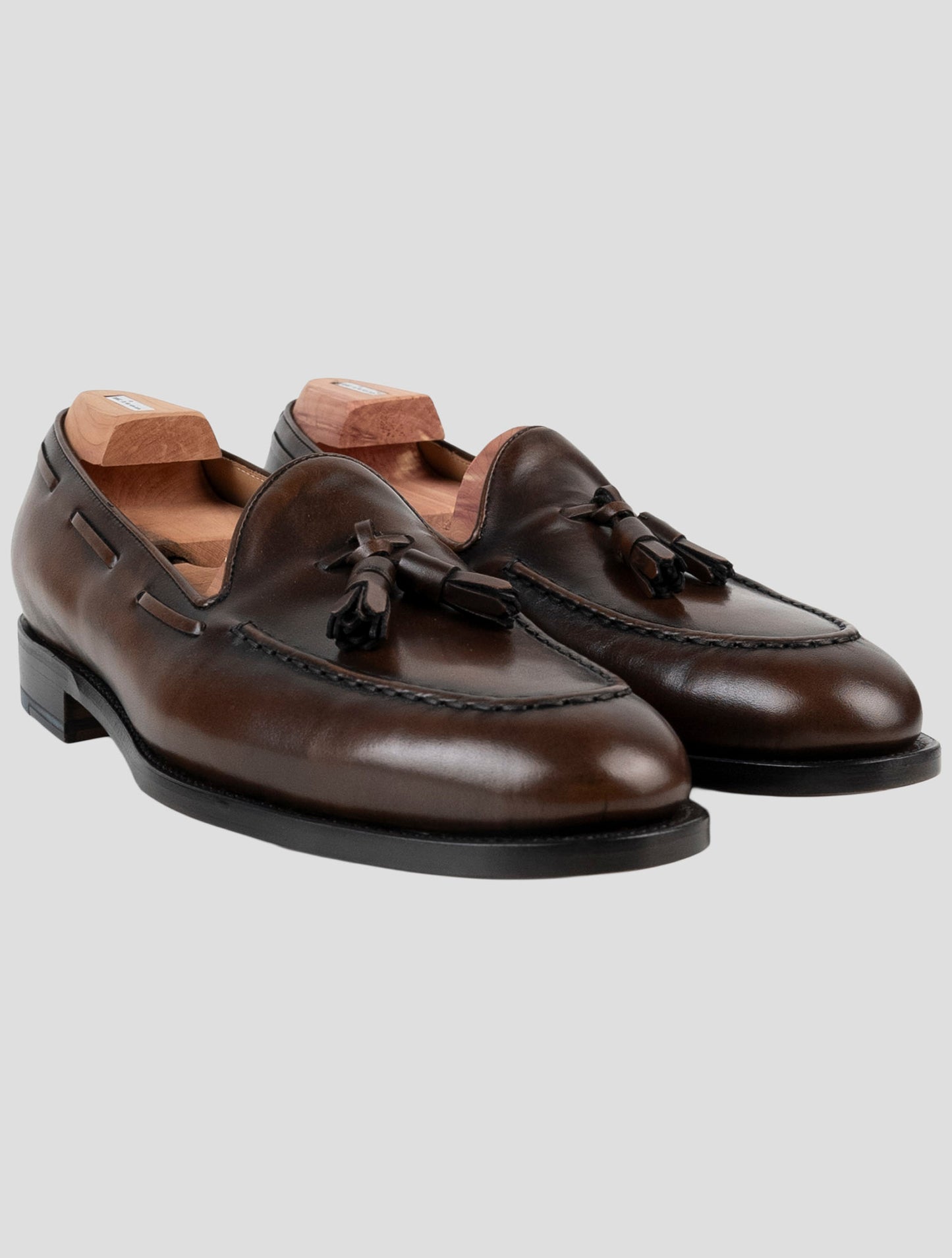 Kiton Brown Leather Loafers