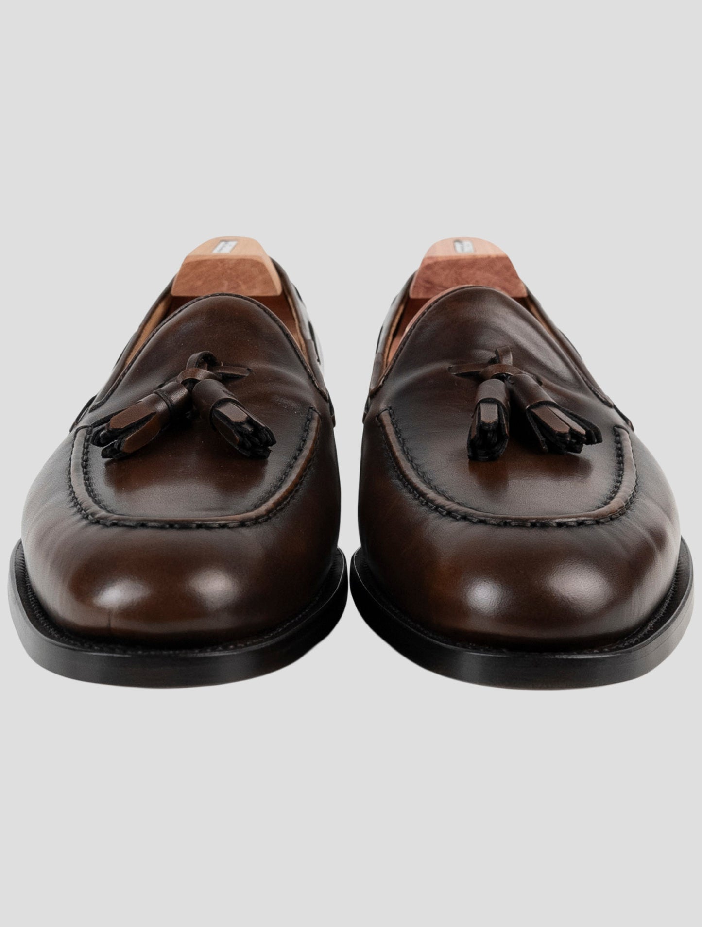 Kiton Brown Leather Loafers