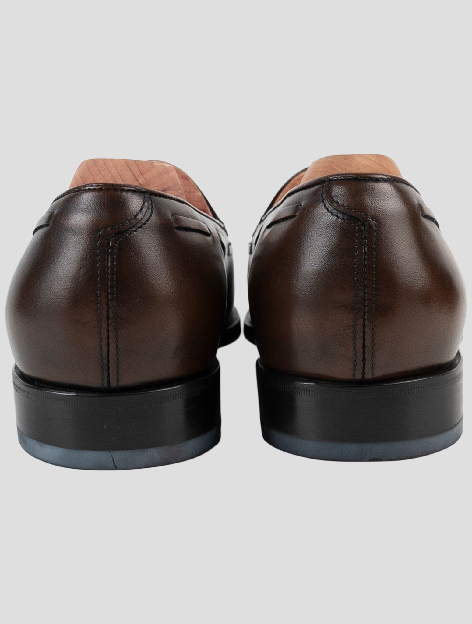 Kiton Brown Leather Loafers
