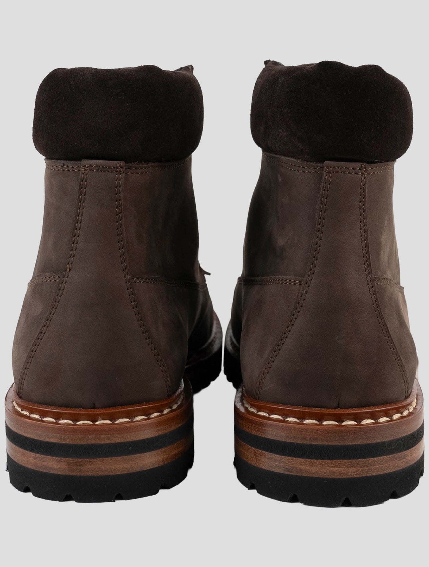 Kiton Knt Brown Leather Suede Boots