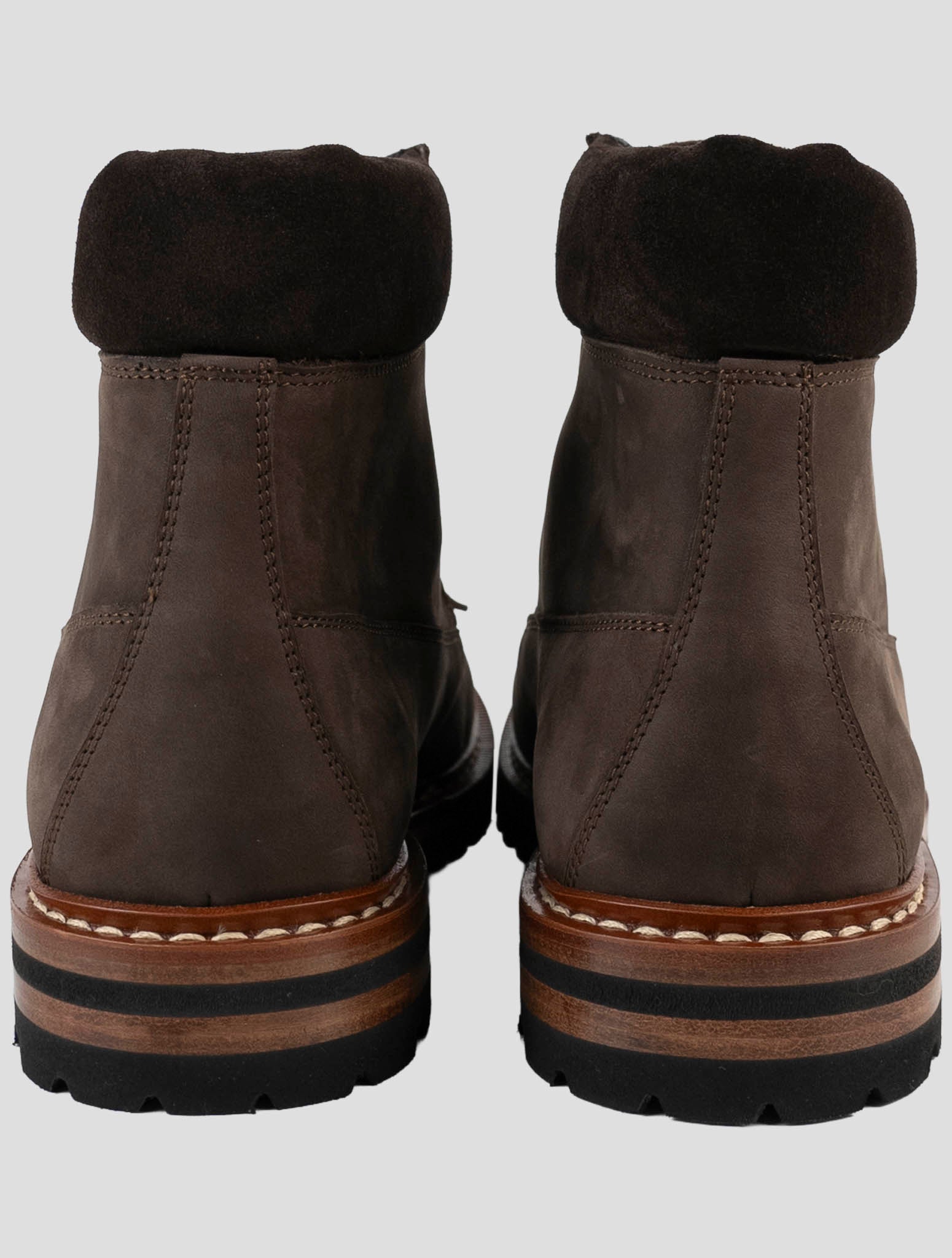 Kiton Knt Brown Leather Suede Boots