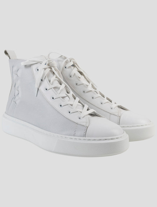 Kiton Knt White Leather Boots