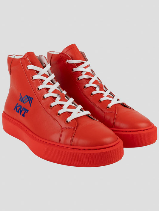 Kiton Knt Red Leather Boots