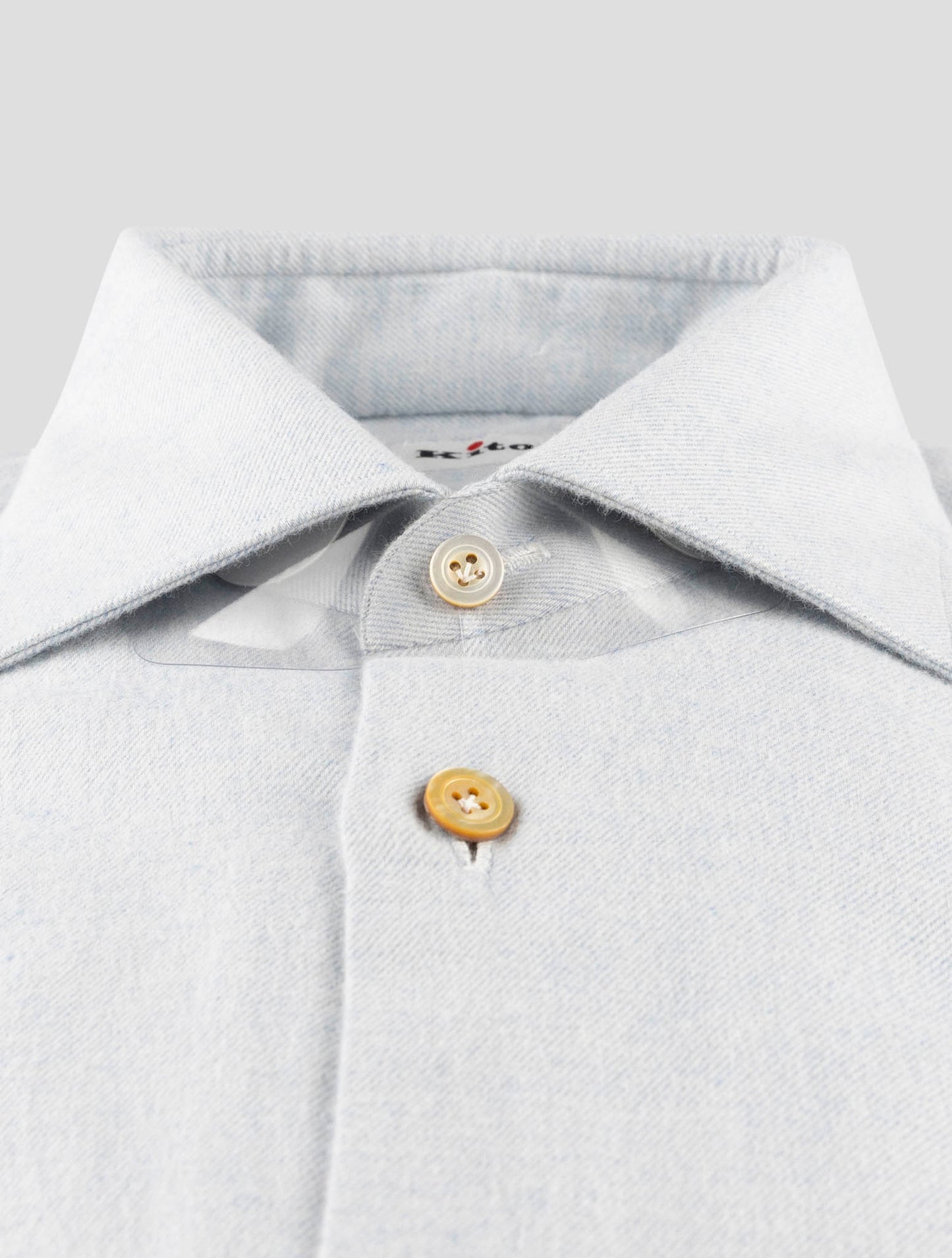 Kiton Gray Cotton Shirt