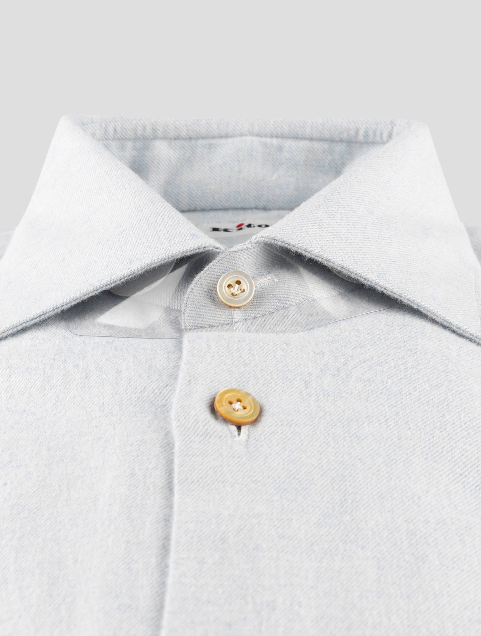 Kiton Gray Cotton Shirt