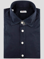 Kiton Blue Cotton Shirt