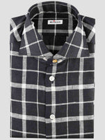 Kiton Dark Gray Linen Pl Ea Shirt