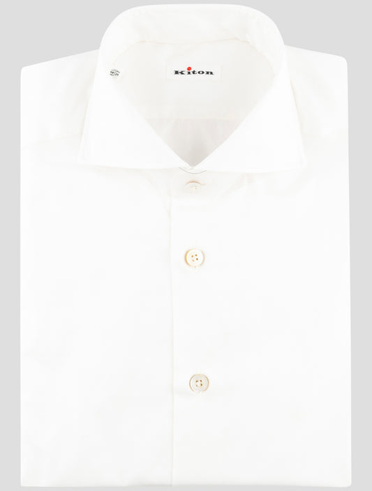 Kiton White Cotton Shirt