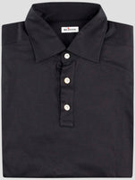 Kiton Black Cotton Sweater Polo