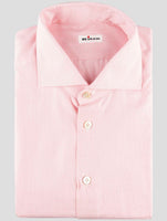 Kiton Pink White Cotton Shirt