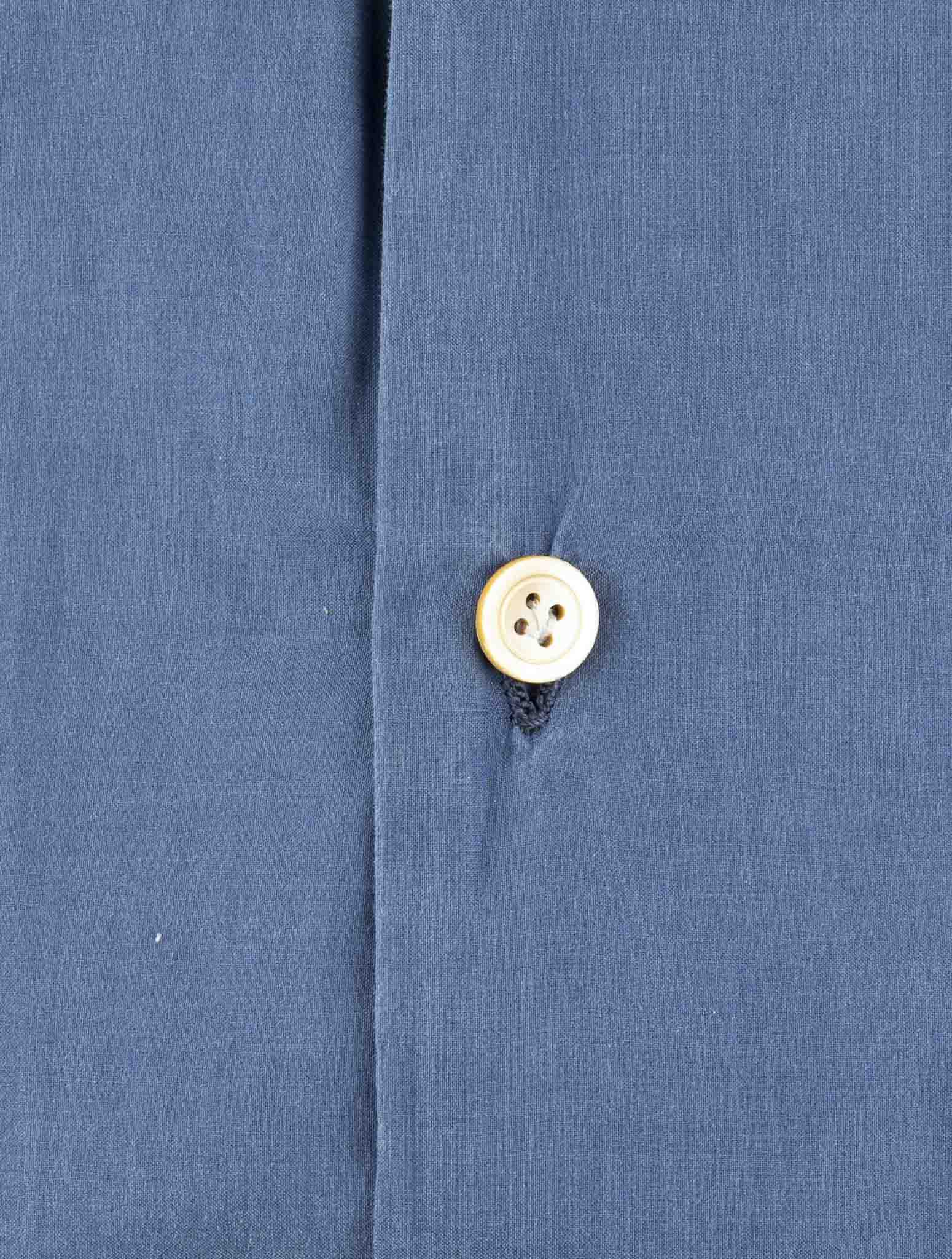 Kiton Blue Cotton Shirt
