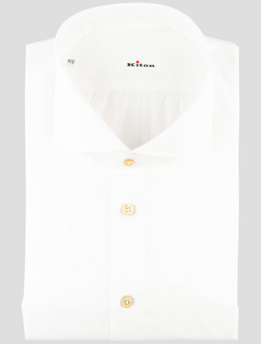 Kiton White Cotton Shirt