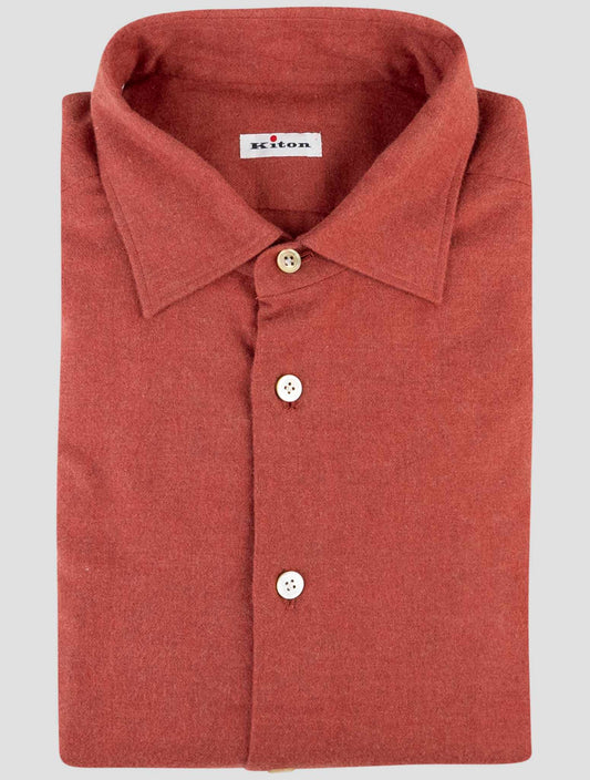 Kiton Red Cotton Shirt