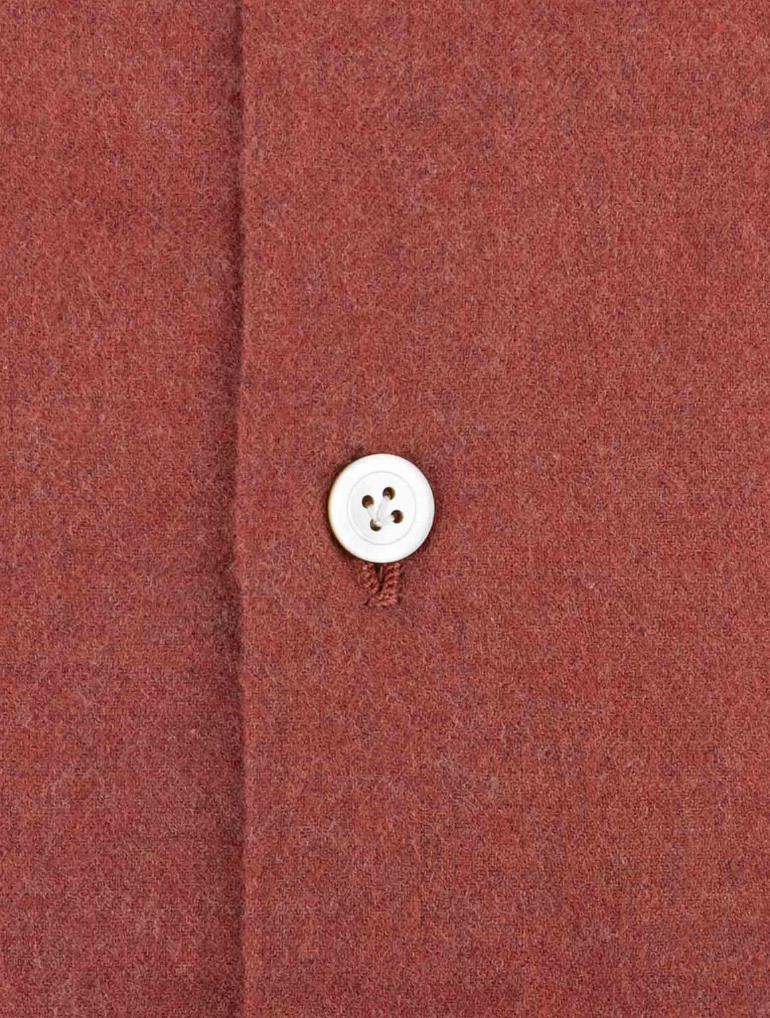 Kiton Red Cotton Shirt