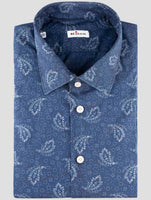 Kiton Blue Cotton Shirt