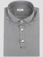 Kiton Gray Cotton Sweater Polo