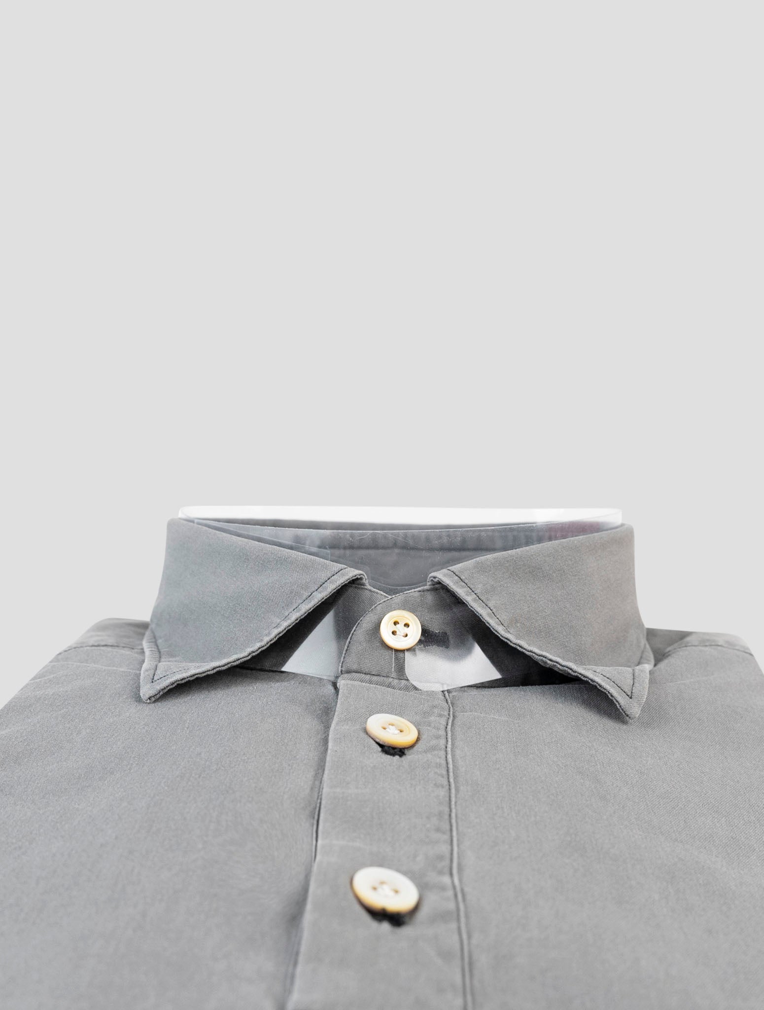 Kiton Gray Cotton Sweater Polo
