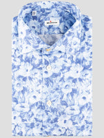 Kiton Blue Cotton Ea Shirt