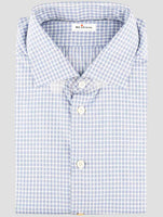 Kiton Blue Cotton Shirt