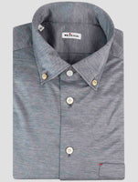 Kiton Blue Cotton Shirt