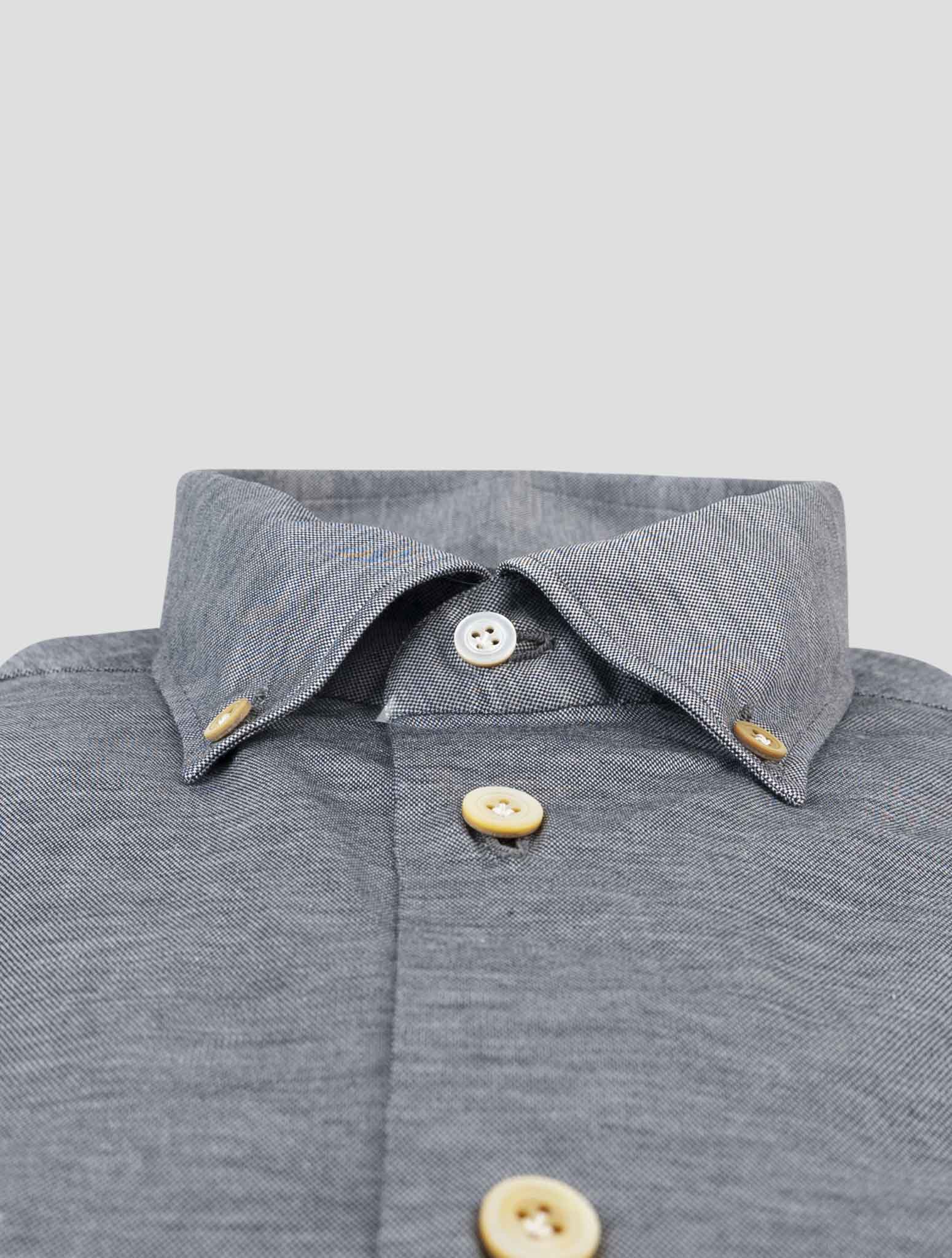 Kiton Blue Cotton Shirt
