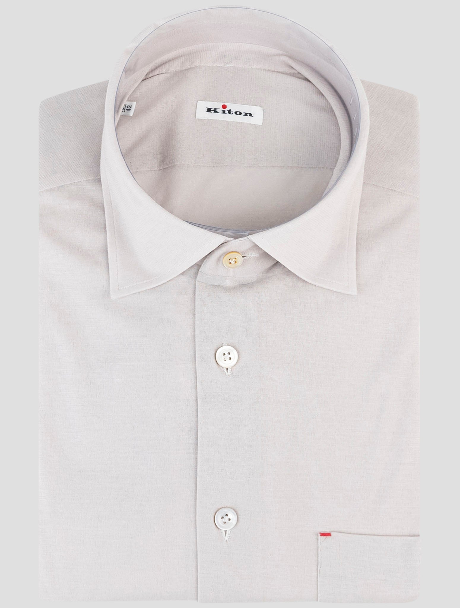 Kiton Beige Cotton Shirt