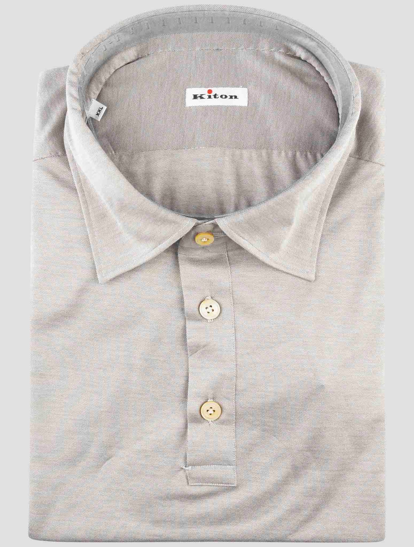Kiton Gray Cotton Polo