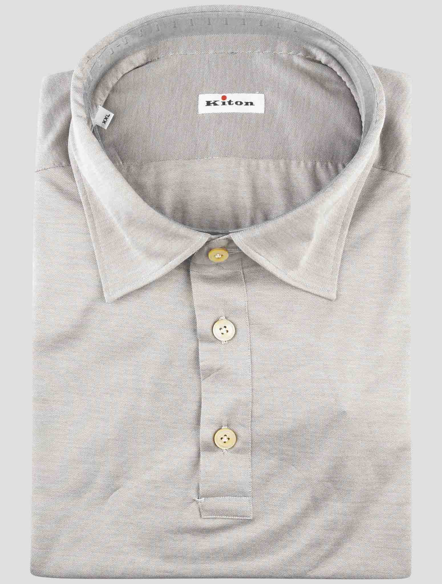 Kiton Gray Cotton Polo