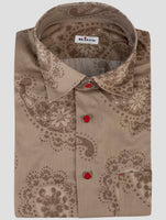 Kiton Brown Cotton Shirt