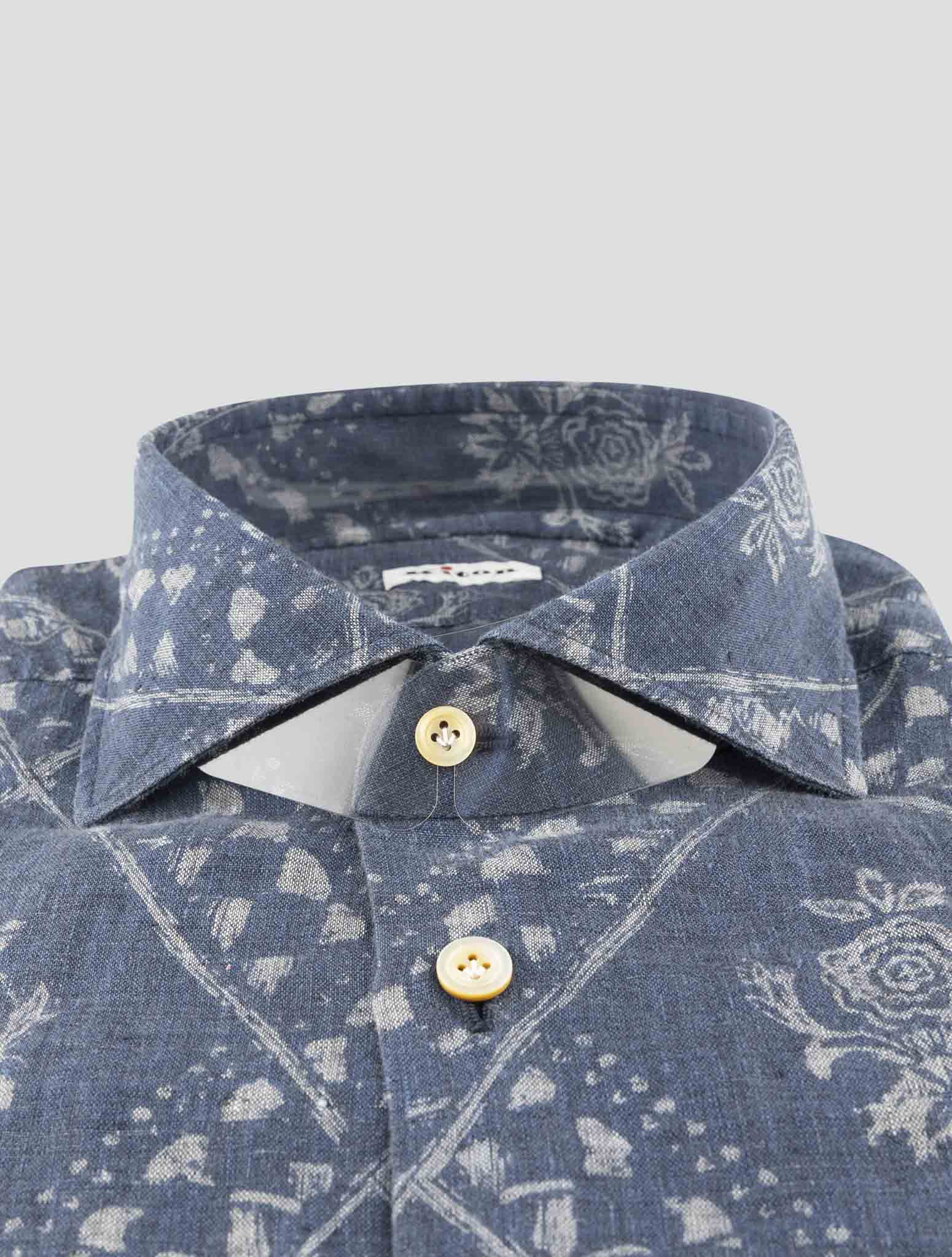 Kiton Gray Linen Shirt
