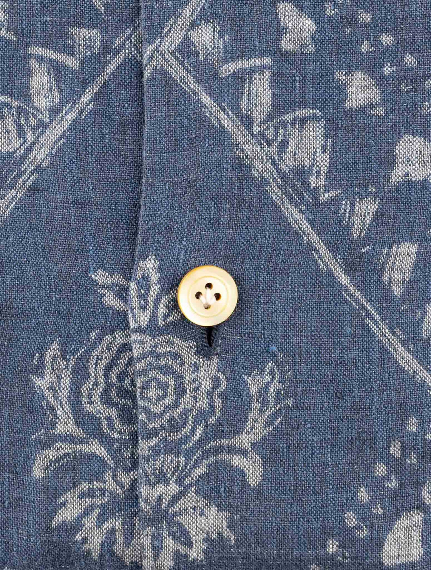 Kiton Gray Linen Shirt