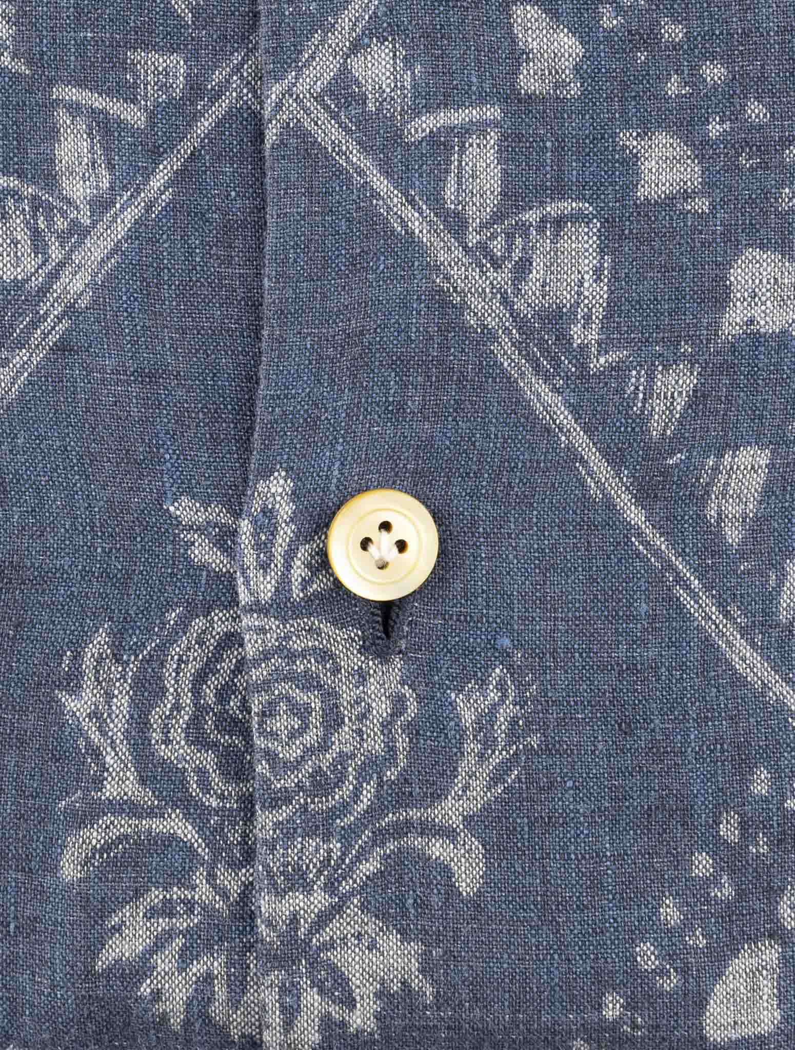 Kiton Gray Linen Shirt